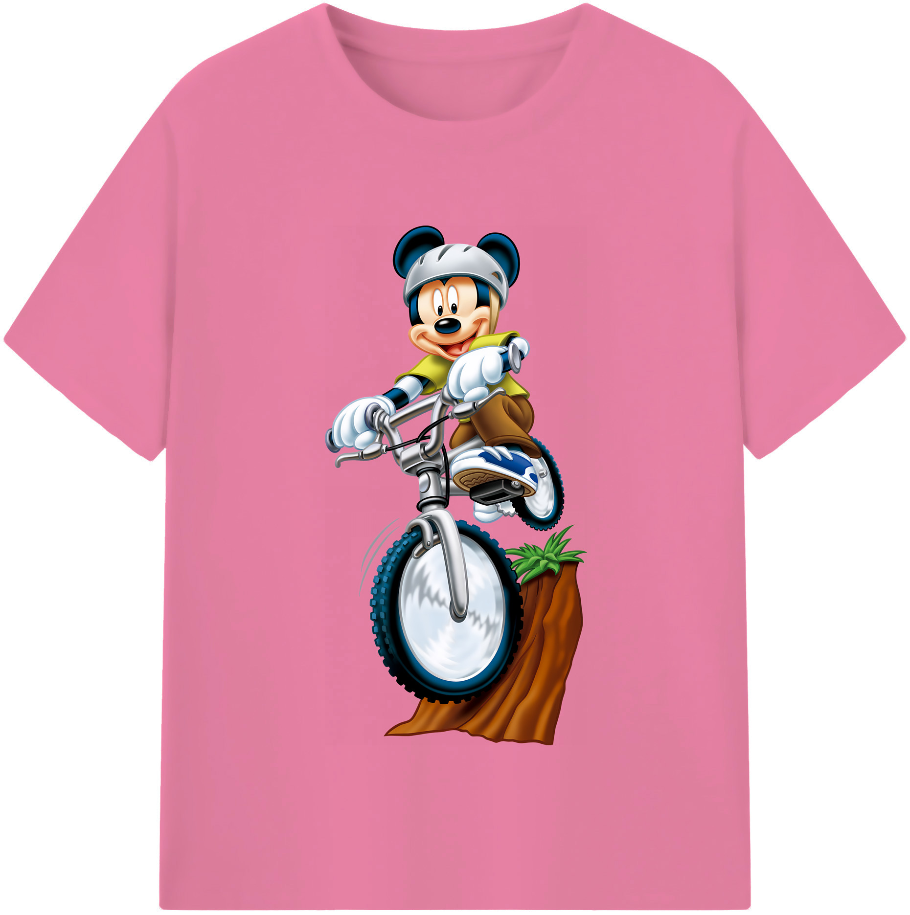 （画像用） ミッキーマウス Mickey Mouse 綿100％半袖Tシャツ（フロントプリント）